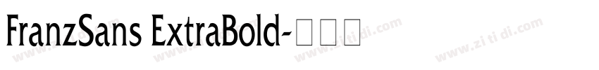 FranzSans ExtraBold字体转换